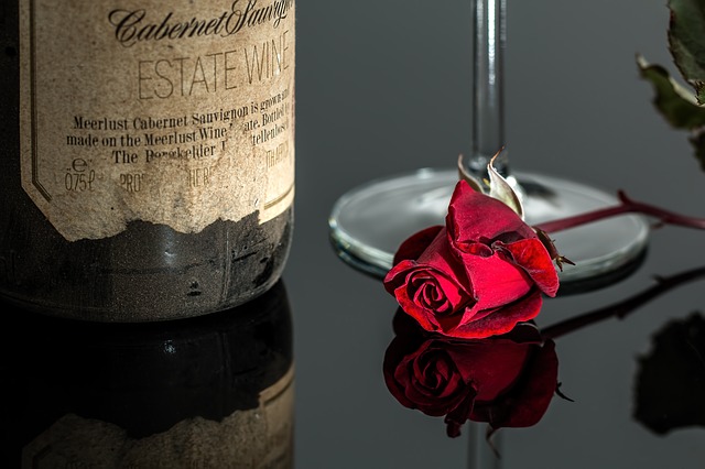 růže u láhve
